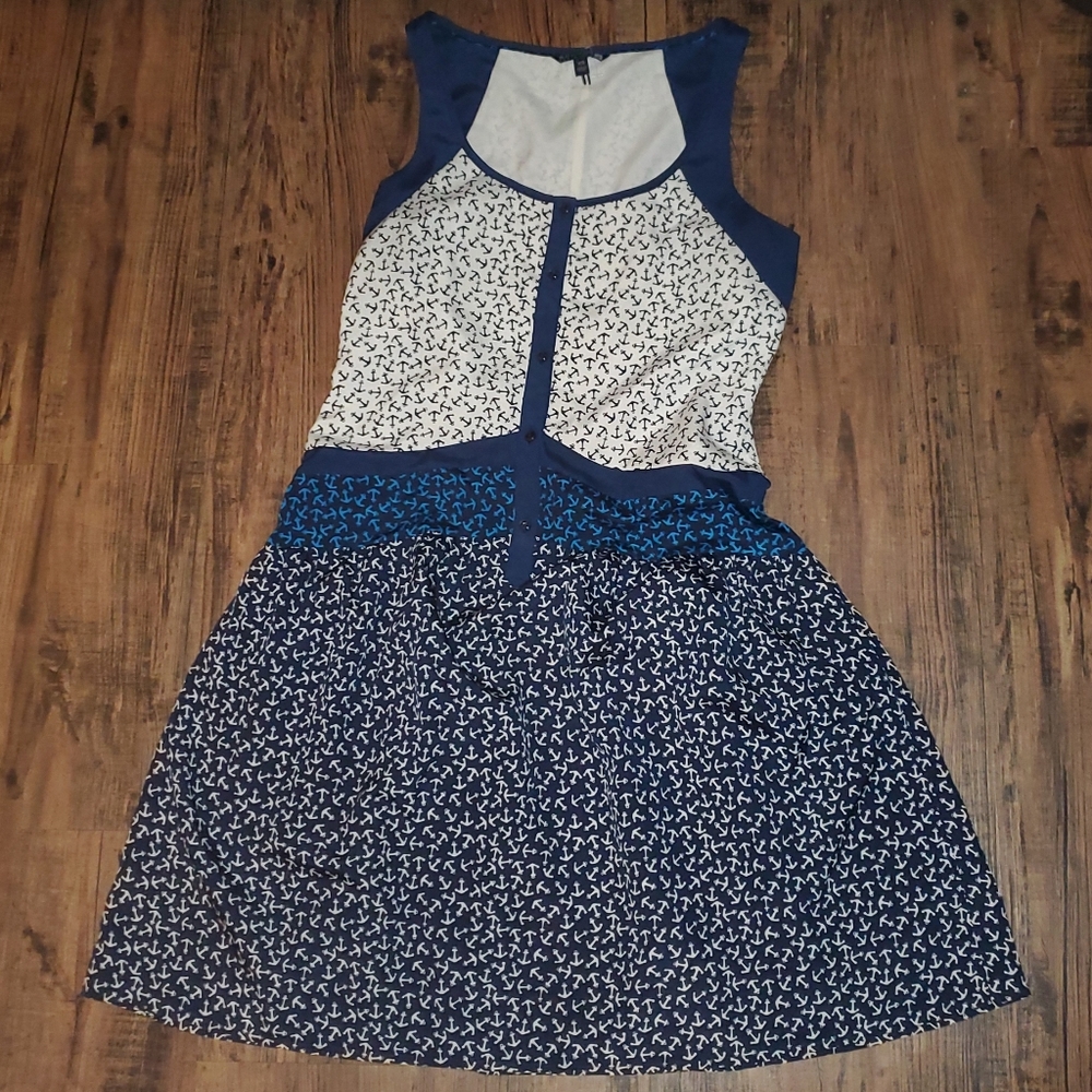 Sperry Top-Sider Blue and White Anchor Dress XS